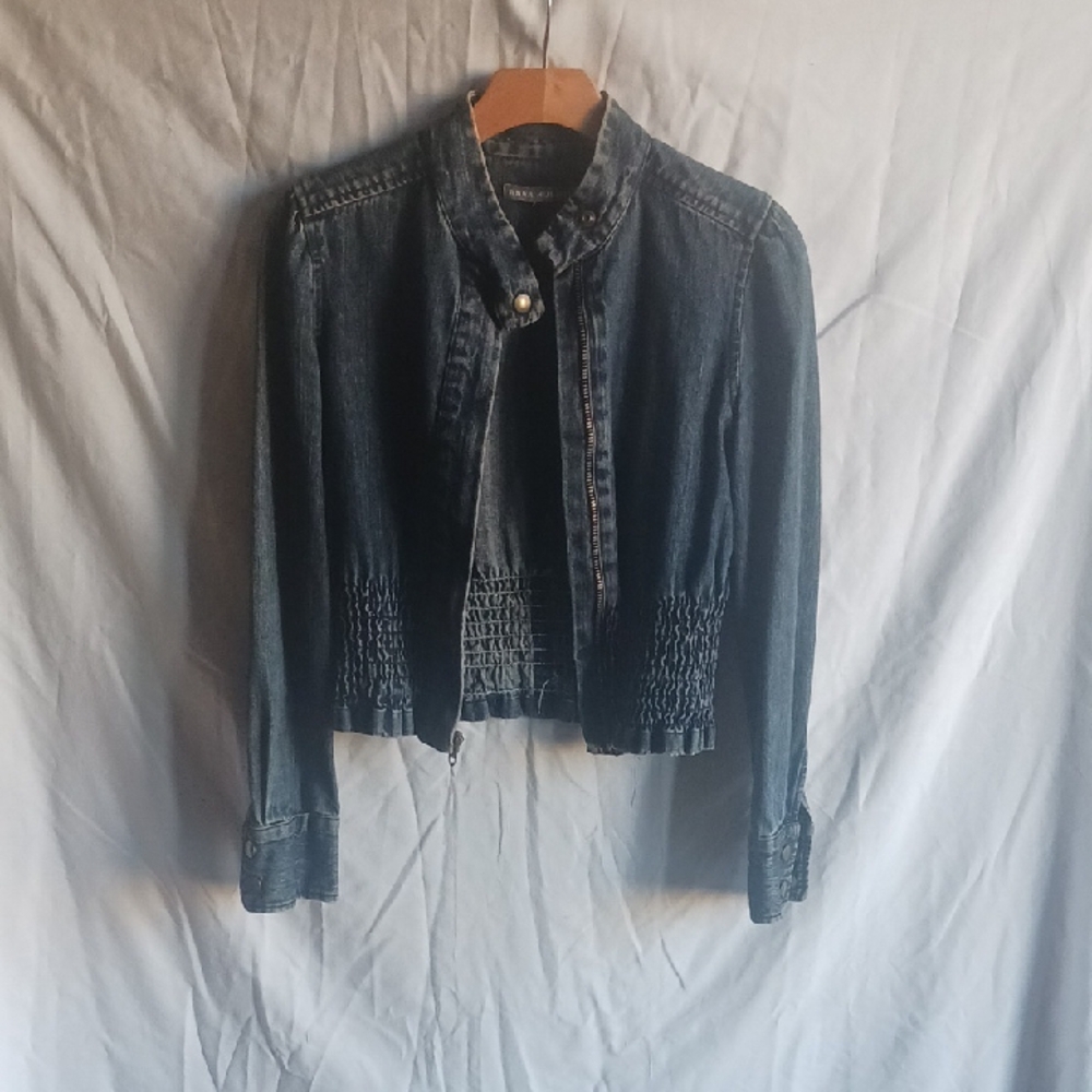 Anna Huling Cotton Jacket w/Wide Elastic Waist